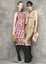 Dolce & Gabbana Vintage Pink Floral Print Ruched Silk Chiffon Bodycon Dress IT42
