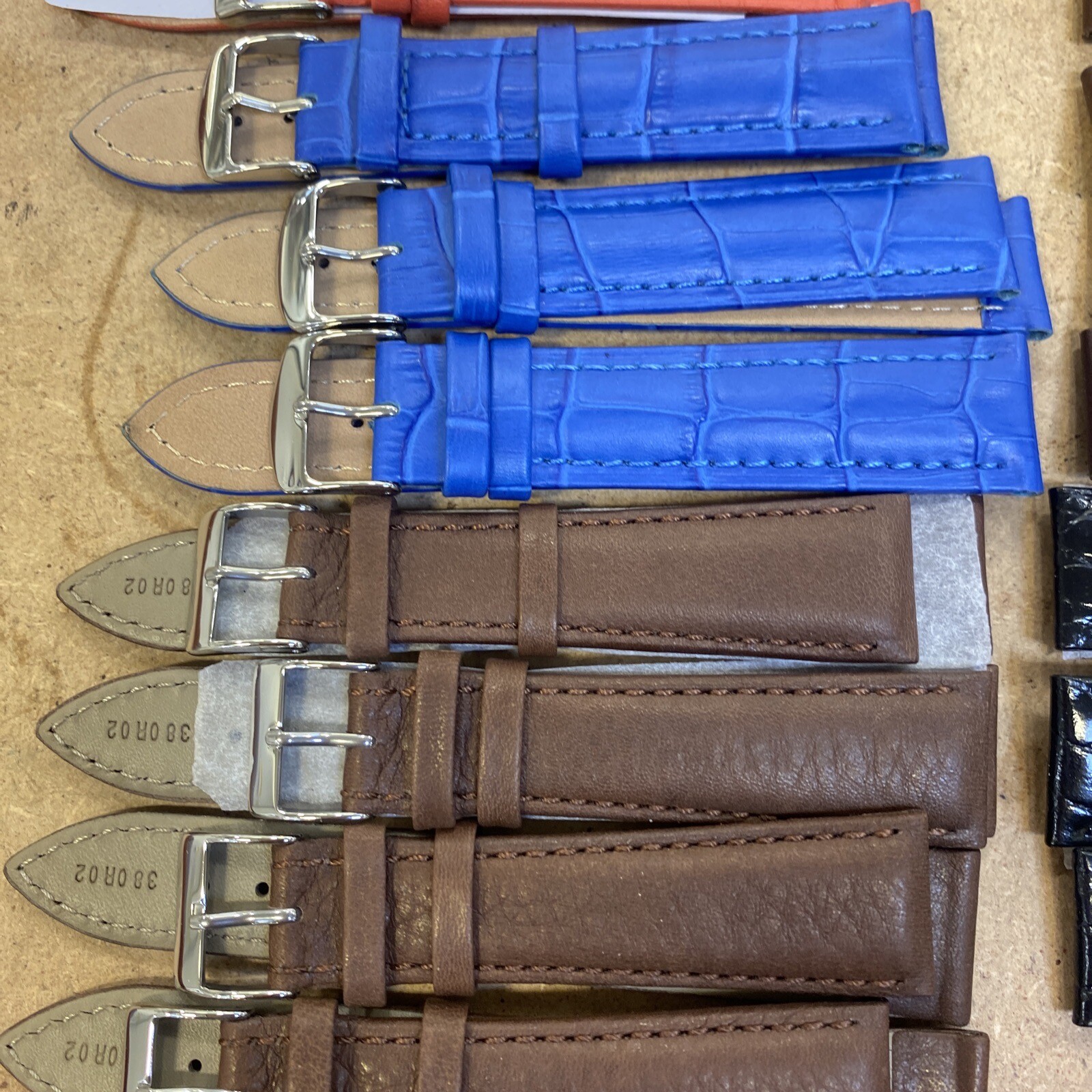 24 Assorted Best Quality Leather Watch Straps 20mm PF20K eBay