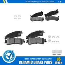 Front + Rear Ceramic Brake Pads w/Hardware For Chevy Silverado 1500 1999-2006