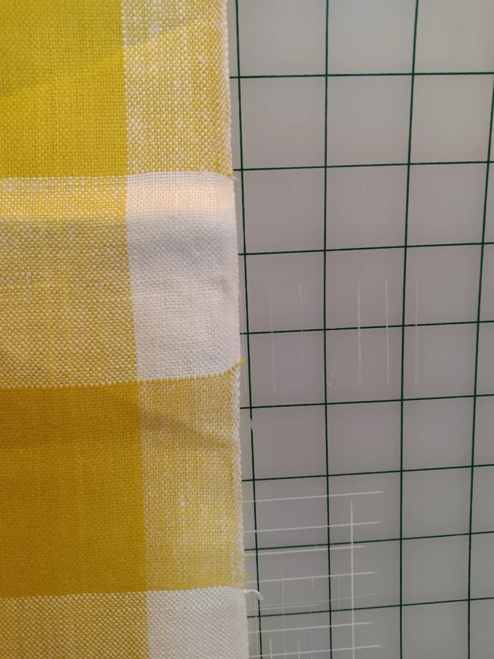 Beautiful Linen Toweling by the Meter-Bitter Lime/Soft White Plaid-20.5" W-NOS - Image 4 of 4