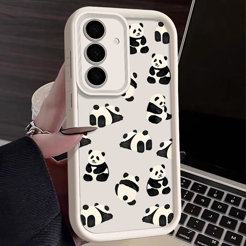 Phone Case For Samsung S24 Ultra S23 FE S22 A55 A15 A35 A54 Panda TPU Soft Cover