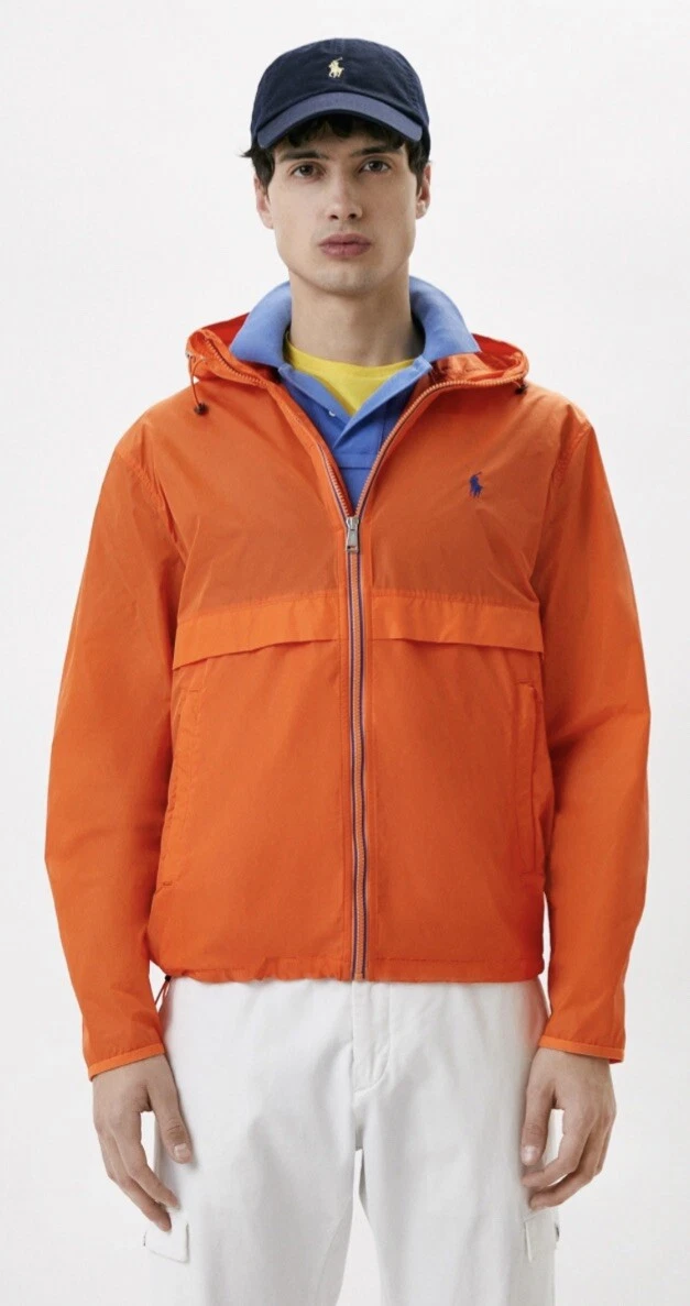 Polo Ralph Lauren à capuche fermeture éclair complète coupe vent veste de pluie homme moyen P 93