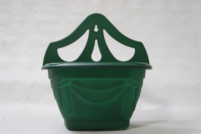 31cm Plastic Wall Planter Basket Garden Pot Green Terracotta