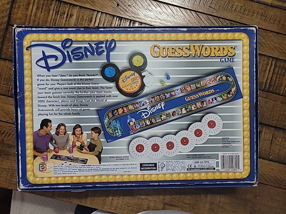 Disney GuessWords Electronic Game 1 Word Clues Guess Before Time Is Up Complete - Image 2 of 4