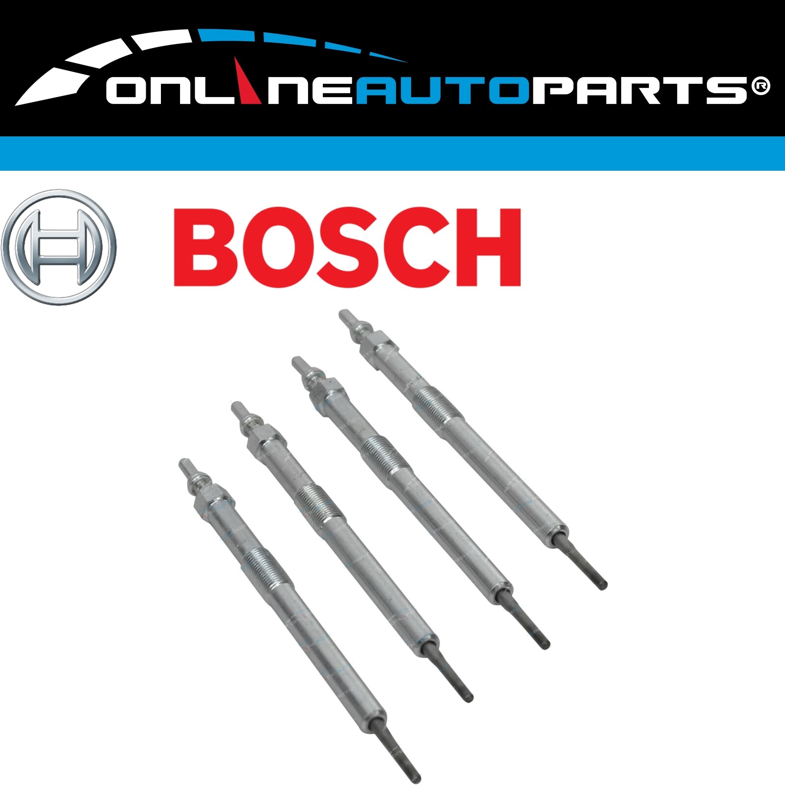 4 Bosch Glow Plugs for Nissan Navara D40 2.5L 3.0L YD25DDTi Diesel 2005