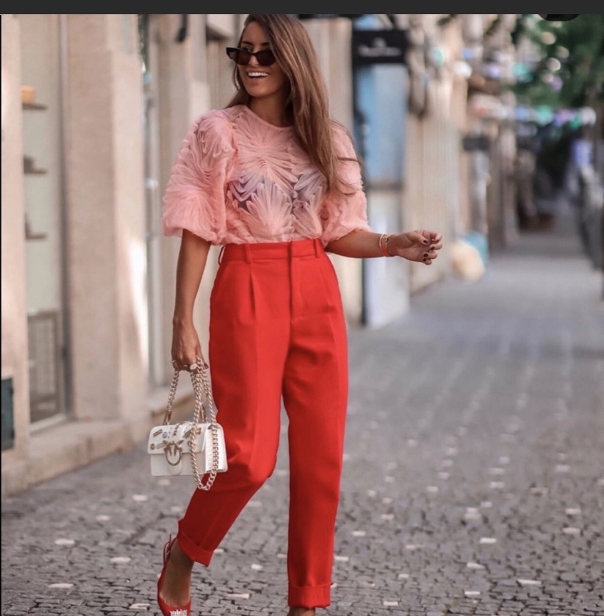 high waisted pleated pants zara