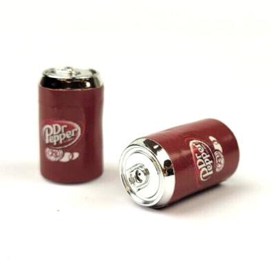 Set mit 2 Stück Dr. Pepper Miniatur Dosen Puppenhaus Mini Cans rot