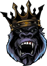 GORILLA KING ANGRY 3M STICKER USA MADE TRUCK VEHICLE WINDOW CAR DECAL CAR DECAL