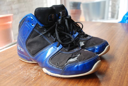 AND1 BLUE BLACK WHITE TRAINERS VINTAGE 