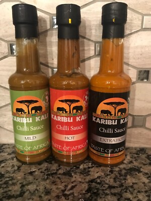 Karibu Kali Chilli Sauce (Taste Of Africa) Mild, Hot, Extra Hot. 150ml