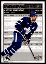 2023-24 Upper Deck Series 1 Stat Box Fillers Auston Matthews Toronto Maple Leafs