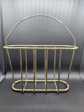 Mid Century Modern brass wire magazine record holder