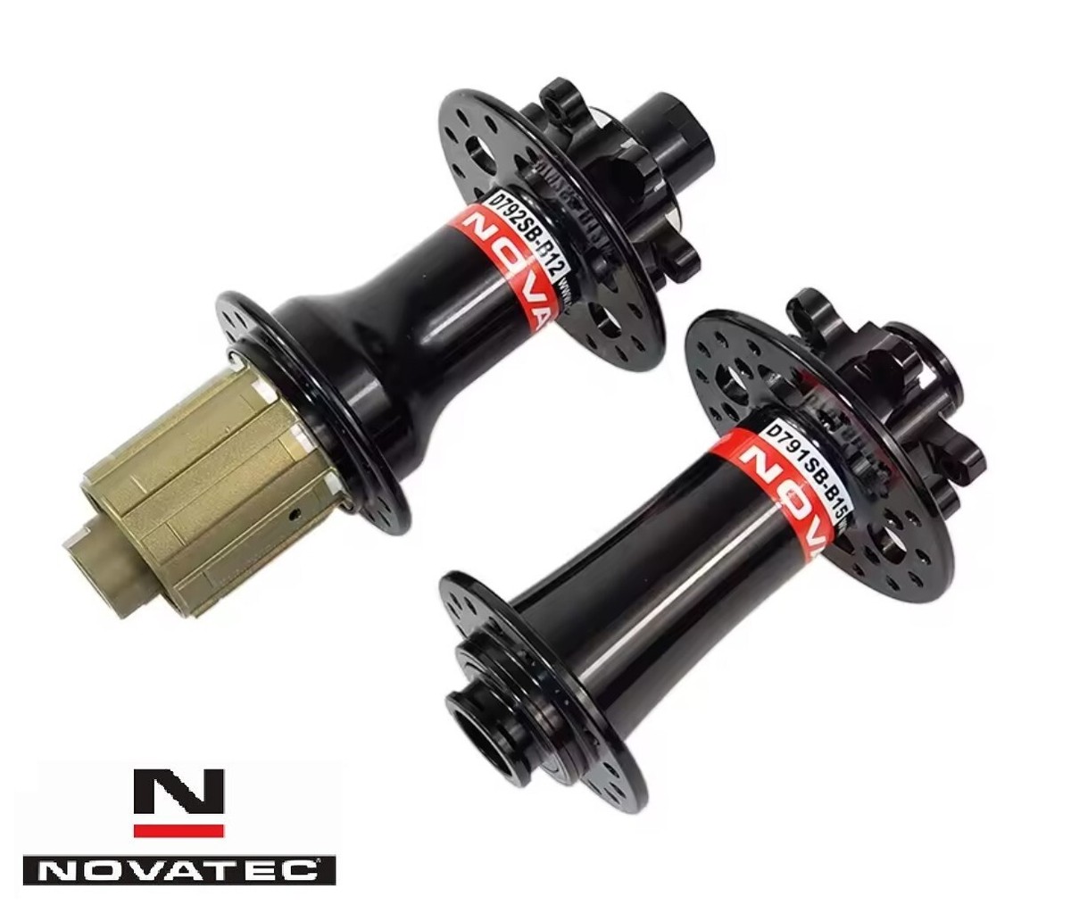 Pair of Novatec Boost hubs, D791SB-B15 D792SB-B12 (32h, HG