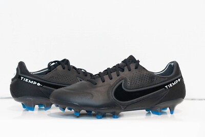 Nike Tiempo Legend 9 Elite FG Black Dark Smoke Grey CZ8482-001 Men's Size 8.5