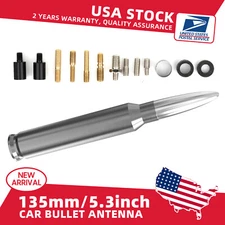 Modigt 5.3inch Silver Short Radio AM FM Antenna Mast FITS: 2009-2024 Ford F-150