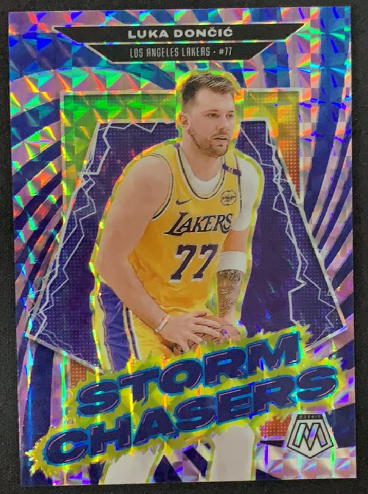 Luka Doncic 2024-25 Panini Mosaic Silver Reactive Storm Chasers Lakers #7