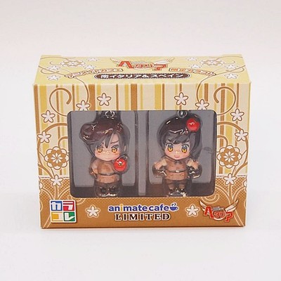 Hetalia Romano & Spain Figure Animate Cafe Limited Color Collection Keychain
