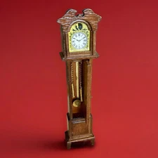 Dollhouse Concord Miniatures 1:12 Vintage Wooden Grandfather Clock