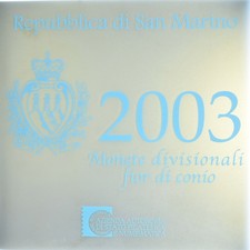 [#1065015] San Marino, Euro-Set, 2003, Rome, 1 cent to 5 euro, MS