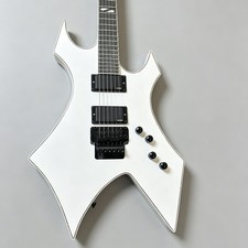 US STOCK B.C Warlock Style Electric Guitar Solid White Gloss Floyd Rose Tremolo