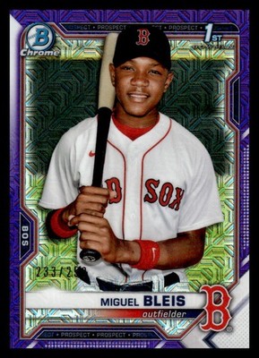 2021 Bowman Chrome Mega Box Mojo Refractor Purple #BCP-167 Miguel Blei ID:326272
