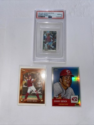 Johnny Bench Lot Of 3 1981 All-Stars Hand Cut PSA 10 & More