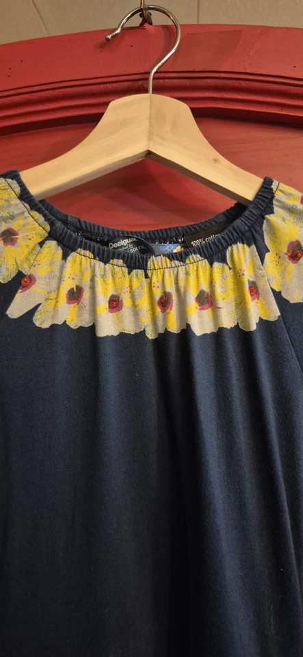 Desigual Girls 9-10 Cirque Du Soleil Dress Bright Face Acrobat Flowers Circus - Image 2 of 4