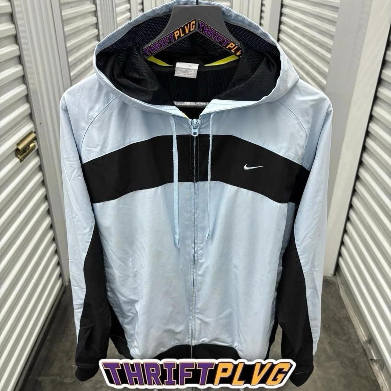 Vintage Y2K Nike Swoosh Full Zip Up Windbreaker Size XL