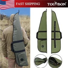 TOURBON 44" Hunting Shooting Range Rifle Bag Case Padded Zipped Storage Pouch US