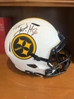 TJ Watt Autographed Pittsburgh Steelers Lunar Replica Helmet Beckett Witness