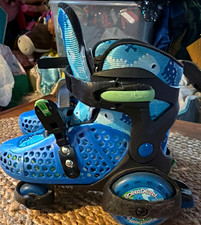 Roller Derby Youth Adjustable Unisex Quad Roller Skates Blue/Green Strap
