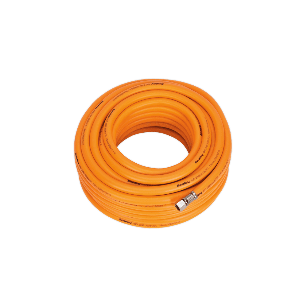 Sealey AHHC20 Air Hose 20m x 8mm Hybrid High Visibility Air Hose