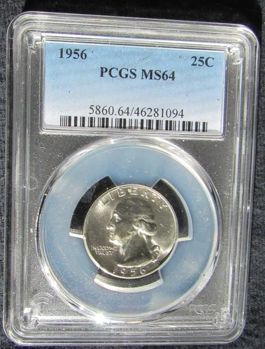 1956 Washington Quarter PCGS MS64
