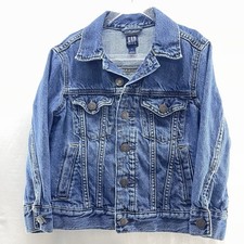 Gap Boys Medium Wash Blue Denim Flap Pockets Jean Jacket Kids Size XS 4 5 Years