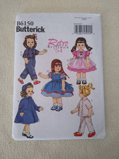 Butterick B6150 Retro '54 Clothes for 18" Doll Uncut
