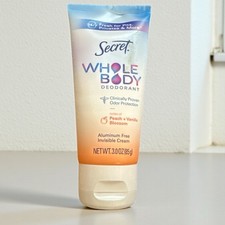 Secret Whole Body Deodorant Cream Peach  Vanilla Blossom Aluminum free