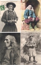 PROMO - Lot de 75 CPA - Vieux bretons (hommes) : Portraits et Métiers - Bretagne