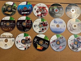 Mixed Lot of 84 Loose Untested Video Game Discs Scratched resurface & repair