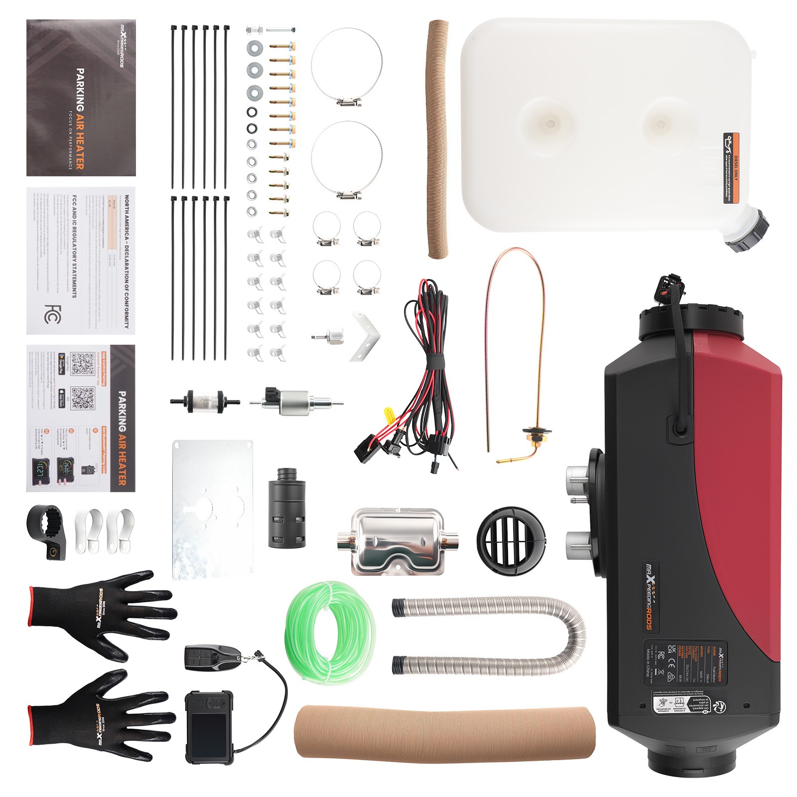 12/24V 8KW Diesel Air Heater LCD App Control  for Truck Van Bus Car SUV Boat