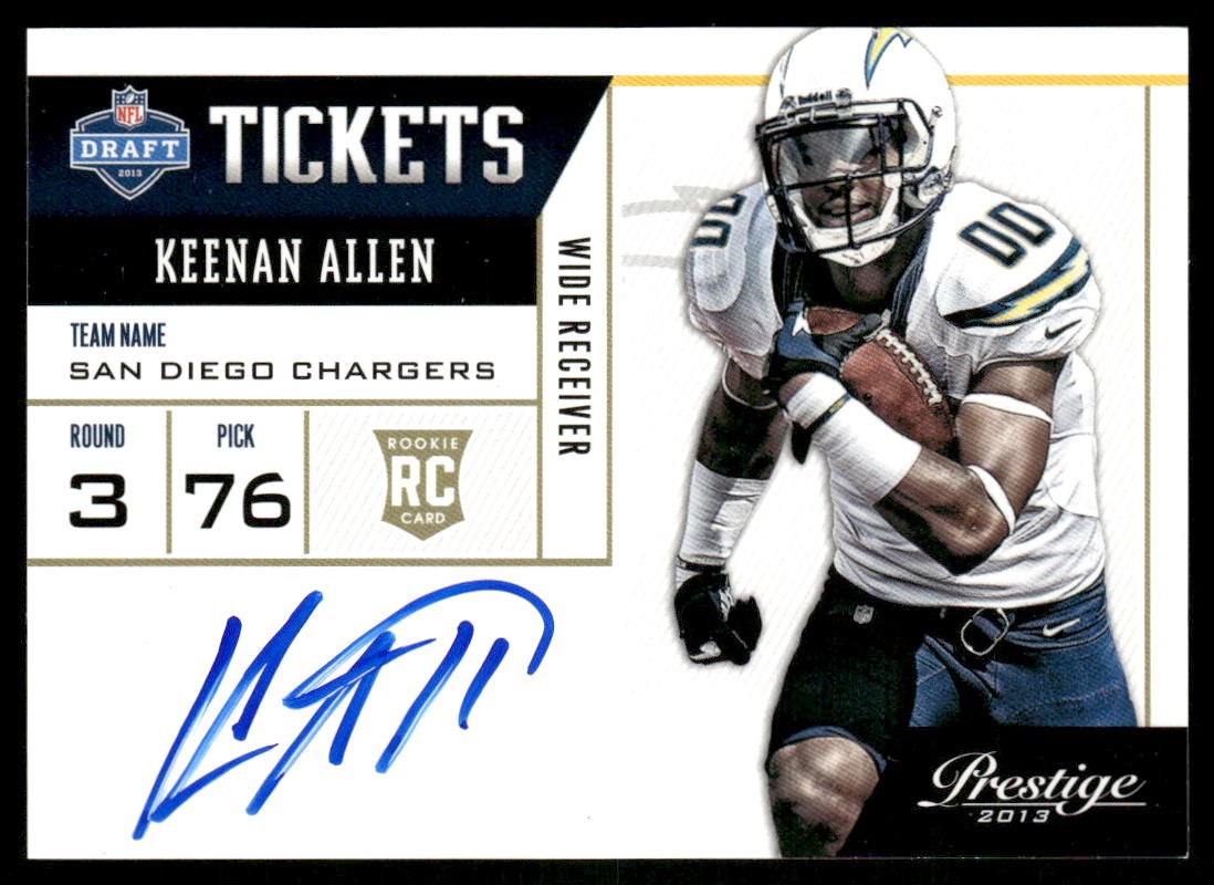 Keenan Allen Panini Prestige NFL Draft Tickets #7 Autograph