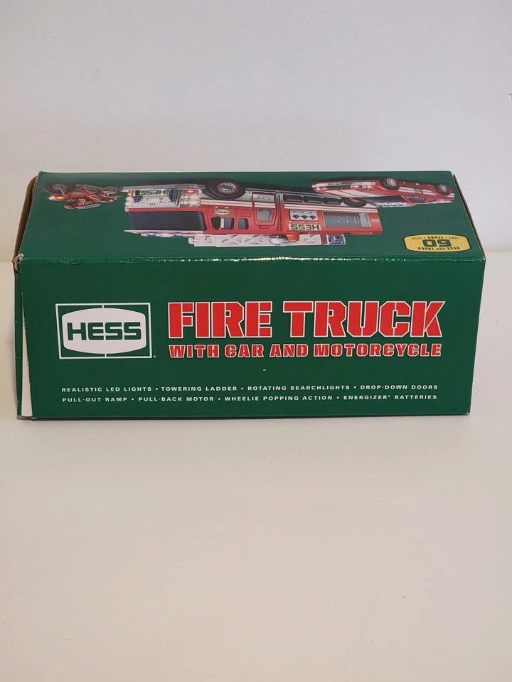 Camión de Bomberos Hess 60 Aniversario 2024 con Coche y Moto Nuevo Caja Abierta Foto 2 de 4