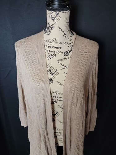 Croft & Barrow beige Damenstrickjacke Größe 2X - Bild 2 von 7