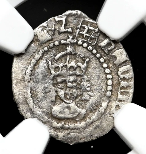 ENGLAND. Henry VIII. 1509-1526. Silver Halfpenny, S-2334, NGC XF40