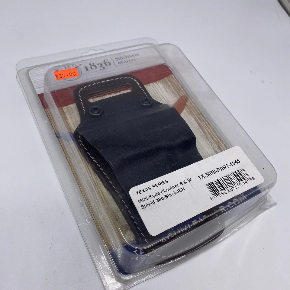 S & W Shield 380 IWB - OWB 1836 Texas Series Mini-Kydex/Leather Black Right Hand - Image 3 of 4