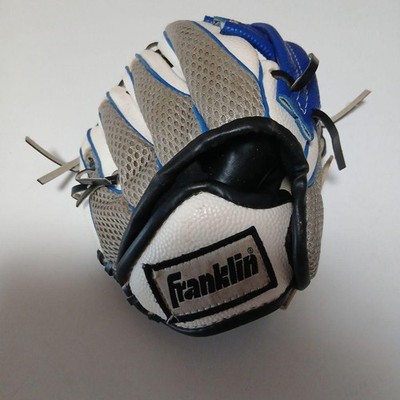 Franklin Kinder Baseball Handschuh blau weiß Mesh Softball Jugend Größe 20 cm