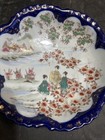 Japanese Fine Porcelain Hand Painted Enamel Bowl Scalloped Edge — photo 3