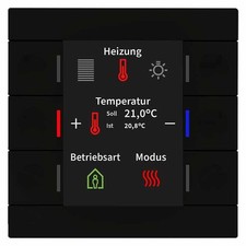 MDT BE-TAS86T06.02 KNX-Tastsensor Smart 86 | Temperatursensor | schwarz matt