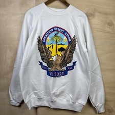 Vintage 90s Operation Desert Storm Gulf War Victory USA Sweatshirt Crewneck Sz L