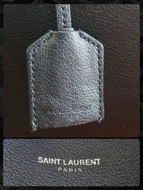 YSL Saint Laurent Paris Black Leather Fringe Tote Bag COA Detachable Pouch Large View 5