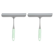 Shower Squeegee 8.8 Inch Cleaner Tool with Hole for Glass Window, Blue